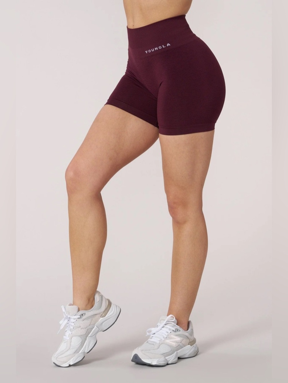 YoungLA Core Seamless Shorts — Burgundy Silk